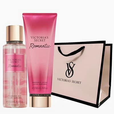 Zestaw Victoria's Secret Romantic mgiełka balsam torebka prezent